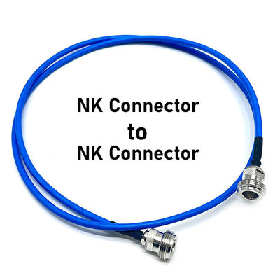 NK-Konnektor zu NK-Konnektor Blaues Koaxial-HF-Kabel aus Kupfer Hochtemperatur Hochfrequenzkommunikation männliches Signal