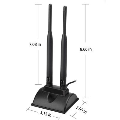 2.4GHz 5GHz Dual Band Aerial Wireless WiFi Kommunikation Antenne SMA Magnetbasis für PCI-E Netzwerkkarte USB-Adapter Router