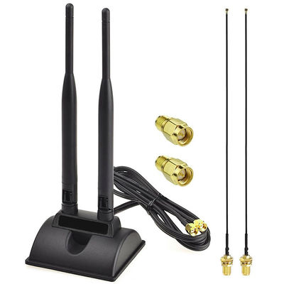 2.4GHz 5GHz Dual Band Aerial Wireless WiFi Kommunikation Antenne SMA Magnetbasis für PCI-E Netzwerkkarte USB-Adapter Router