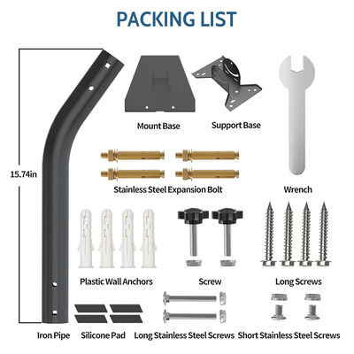 Gen 3 Starlink Mount Einstellbares Wand-/Dachmontage-Kit Rostdicht Wetterdicht Klammer Edelstahlrohr Adapter Modell
