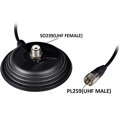 11 cm große Saugkugel Auto-Radio-Antenne Magnetenbasis, 30,8 lbs hohe Zugkraft Magnet Mount für VHF UHF HF Ham Radio-Antennen