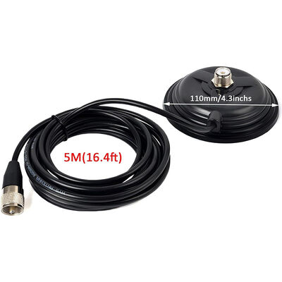 11 cm große Saugkugel Auto-Radio-Antenne Magnetenbasis, 30,8 lbs hohe Zugkraft Magnet Mount für VHF UHF HF Ham Radio-Antennen